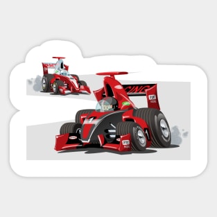 Cartoon racing cars Sticker